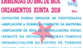 Enmendas aos orzamentos da Xunta para o 2018 